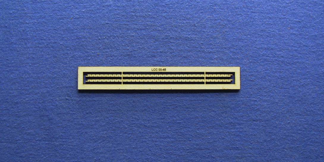 LCC 00-45 OO gauge kit of 2 platform wall decoration Kit of two platform wall decoration strips.

Length: 114mm
